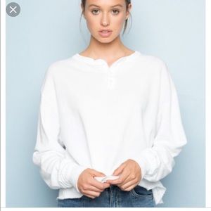 NWT BRANDY MELVILLE White button up long sleeve